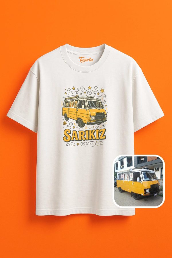 Sarıkız Minibüs Retro Oversize Unisex T-Shirt ile Tarzınızı Yansıtın