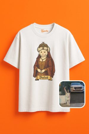 Osmanlı Kedisi Bulut ile Unisex Oversize T-shirt