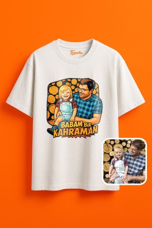 Babam Kahraman Unisex Oversize T-Shirt - Konforlu ve Şık Tasarım
