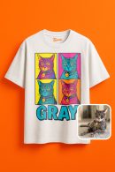 Gray'nin stiline özel unisex oversize t-shirt şimdi seninle!