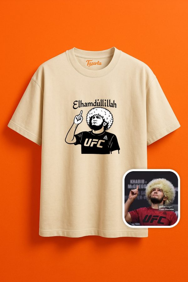 Khabib Nurmagomedov Stilinizi Yansıtın Unisex Oversize T-Shirt - Görsel 3