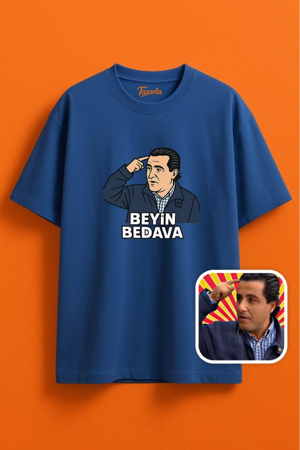 Beyin Bedava ile Tarzınızı Yansıtın Unisex Oversize T-Shirt - Görsel 5