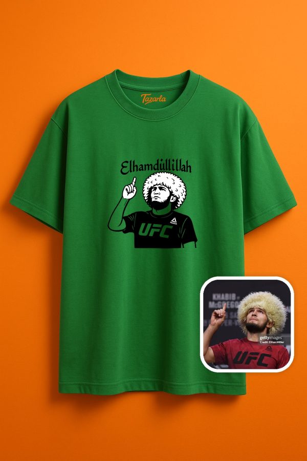 Khabib Nurmagomedov Stilinizi Yansıtın Unisex Oversize T-Shirt - Görsel 4