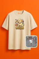 Tavşan Köpek ile Eğlenceli Anlar Yaratın Unisex Oversize T-shirt