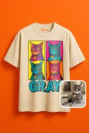 Gray'nin stiline özel unisex oversize t-shirt şimdi seninle!