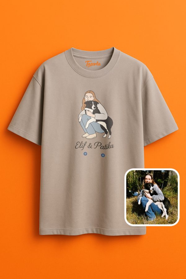 Elif ve Patika için Yeni Unisex Oversize T-Shirt Tasarımı - Görsel 3