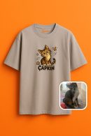 Çapkın Kedi: Şık ve Rahat Yakalayın Unisex Oversize T-Shirt
