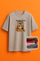 Minik Fındık Kedimiz ile Tarz Yaratın Unisex Oversize T-Shirt