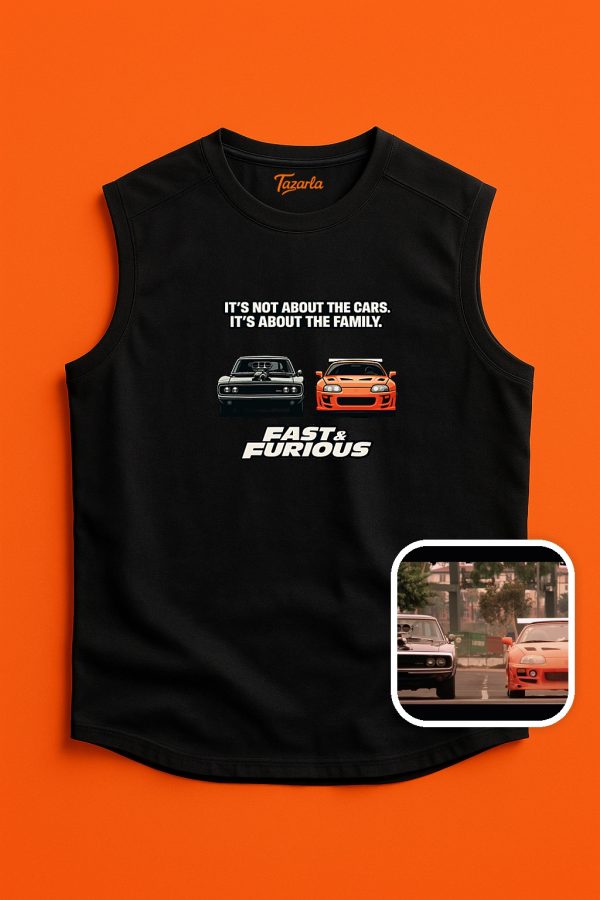 Hız ve Tutku Unisex Regular Kolsuz - Kesik Kol T-Shirt - Görsel 2