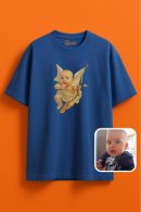 3D Barok Melek Oversize Unisex T-Shirt Tasarımı