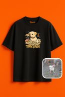 Tavşan Köpek ile Eğlenceli Anlar Yaratın Unisex Oversize T-shirt