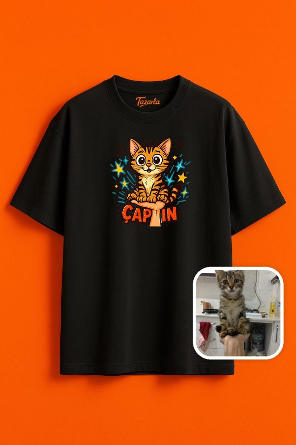 Çapkın stil, rahatlıkla buluştu Unisex Oversize T-Shirt - Görsel 5
