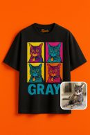 Gray'nin stiline özel unisex oversize t-shirt şimdi seninle!