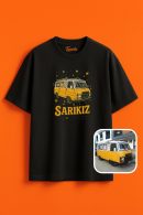 Sarıkız Minibüs Retro Oversize Unisex T-Shirt ile Tarzınızı Yansıtın