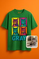 Gray'nin stiline özel unisex oversize t-shirt şimdi seninle!