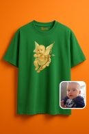 3D Barok Melek Oversize Unisex T-Shirt Tasarımı