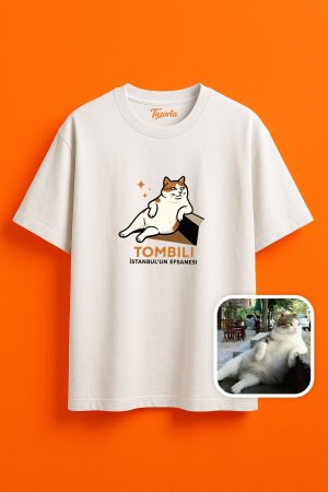 Tombili Kedimizin Anısına Unisex Oversize T-Shirt