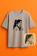 Eski Çin Portresi Şıklığı Unisex Oversize T-Shirt