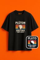 Plüton Unutma Stili Unisex Oversize T-Shirt