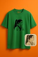 Eski Çin Portresi Şıklığı Unisex Oversize T-Shirt