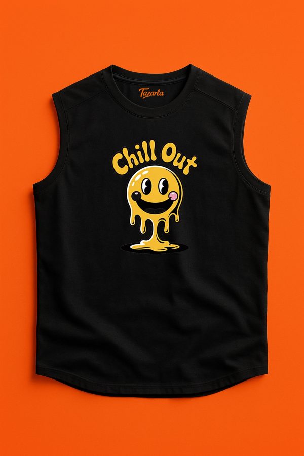 Chill Out ile Tarzını Yansıt! Unisex Regular Kolsuz - Kesik Kol T-Shirt - Görsel 2