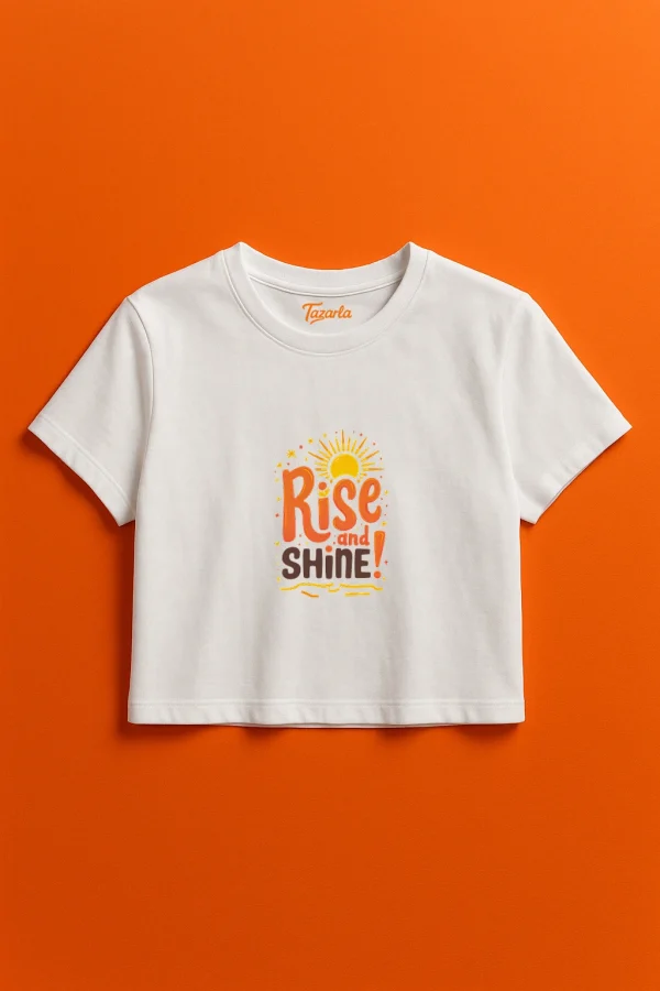 Minimalist Motivasyon T-Shirt ile Tarzını Yansıt  - Crop Top T-Shirt