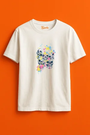 Renkli Kafalar ile Tarzını Yansıt Unisex Regular T-Shirt