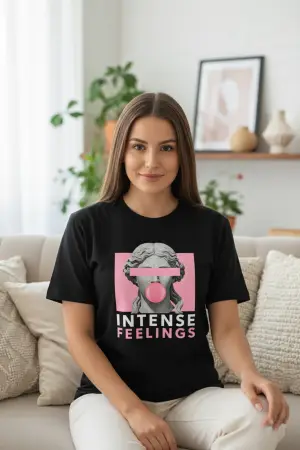 Intense Feelings ile Tarzınızı Yansıtın Unisex Oversize T-Shirt