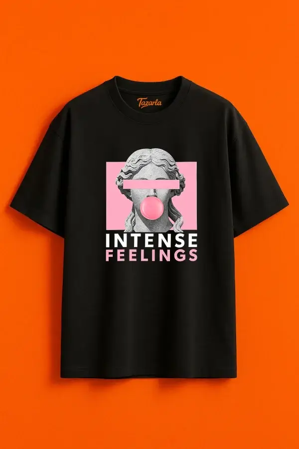Intense Feelings ile Tarzınızı Yansıtın Unisex Oversize T-Shirt - Görsel 2