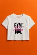 Gym Girl Attitude ile Tarzını Belirle - Crop Top T-Shirt