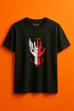 Melek Eli ile Tarzınızı Yansıtın Unisex Regular T-Shirt
