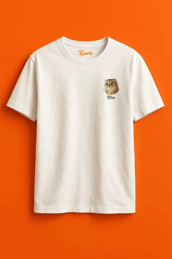 Zeynep'in Sevimli Kedisi Çita Tişörtü Unisex Regular T-Shirt - Görsel 2